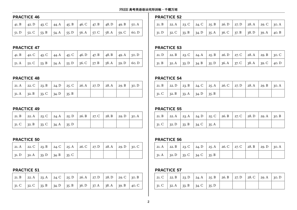 05_第五阶段_完形填空34-70答案.pdf_第2页
