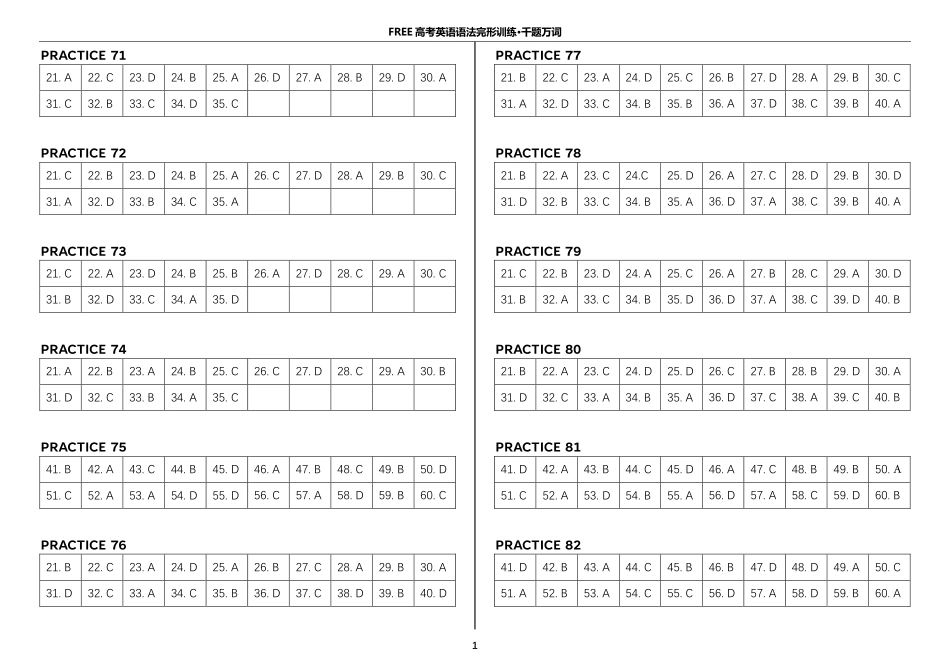06_第六阶段_完形填空71-100答案.pdf_第1页