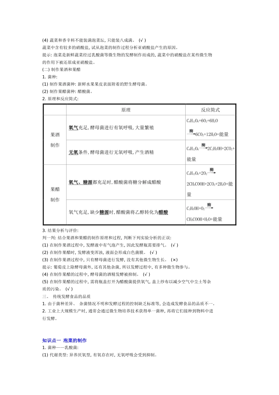 第1章发酵工程期末复习知识点总结【新教材】人教版高中生物选择性必修三.docx_第2页