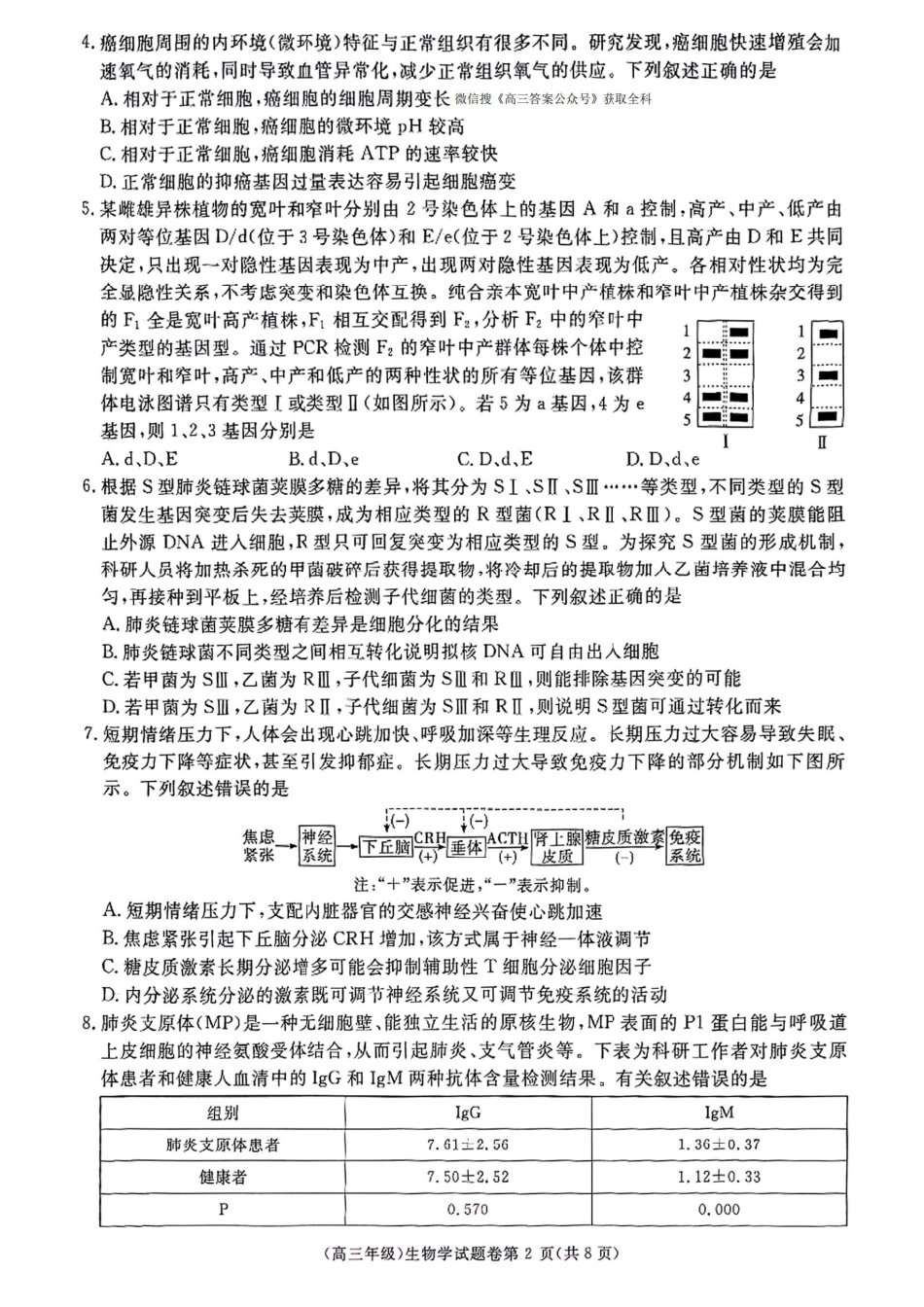 江西省2025年赣州市十八县(市、区)二十五校期中联考(4.17-4.18)生物试卷.pdf_第2页
