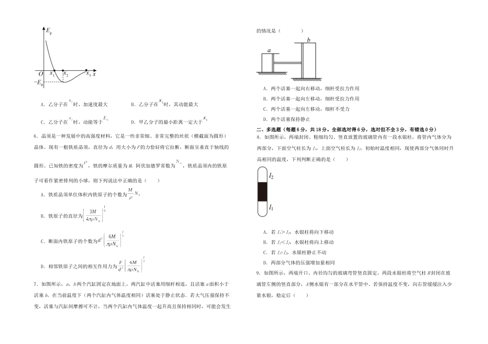 江西省上饶市弋、铅、横联考2024-2025学年高二下学期5月月考物理试卷.docx_第2页