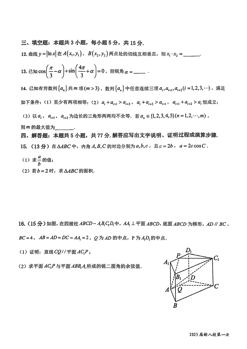 江西省新八校2025届高三第一次联考(1.22-1.23)数学.pdf_第3页