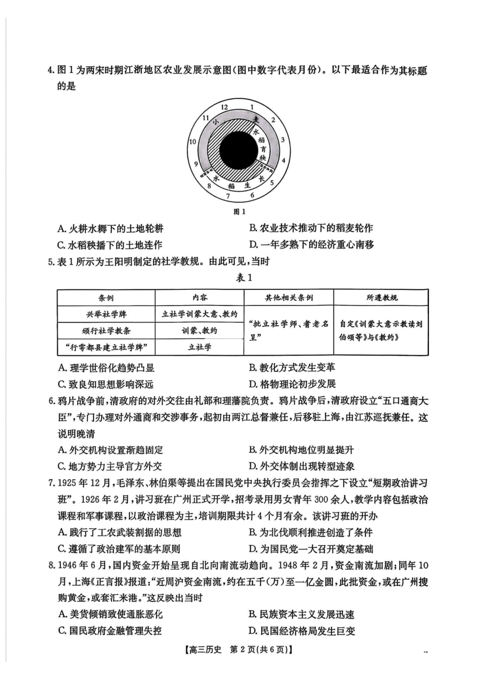 金太阳26-13C2026届高三上学期9月开学联考历史+答案.pdf_第2页