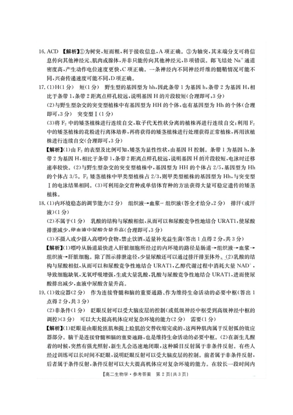 生物试卷答案江西省金太阳部分学校2025-2026学年上学期高二年级期中联考(11.13-11.14)-.pdf_第2页