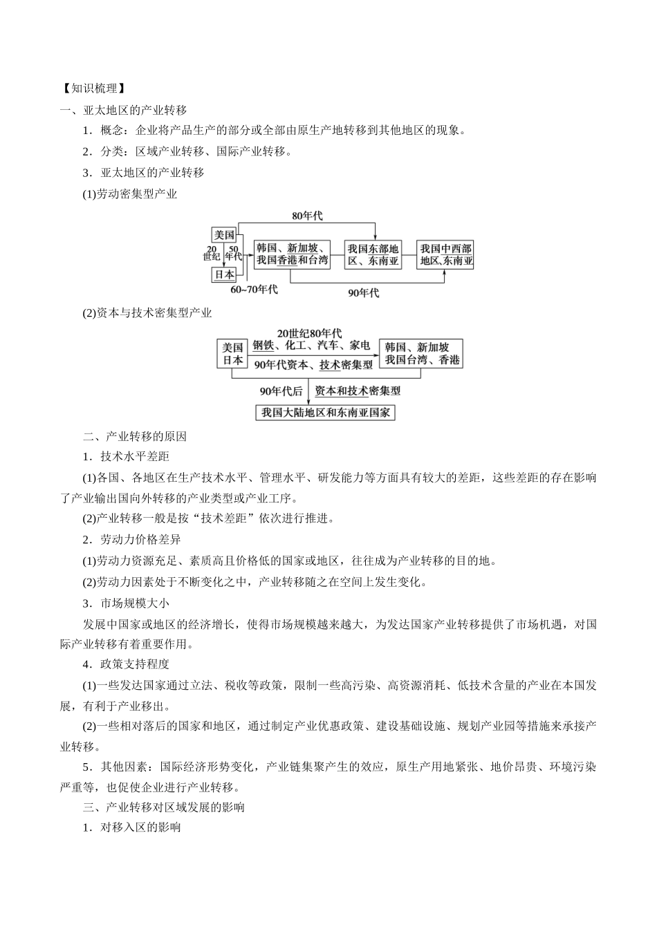 新教材人教版高中地理选择性必修2第三章城市产业与区域发展知识梳理.docx_第2页
