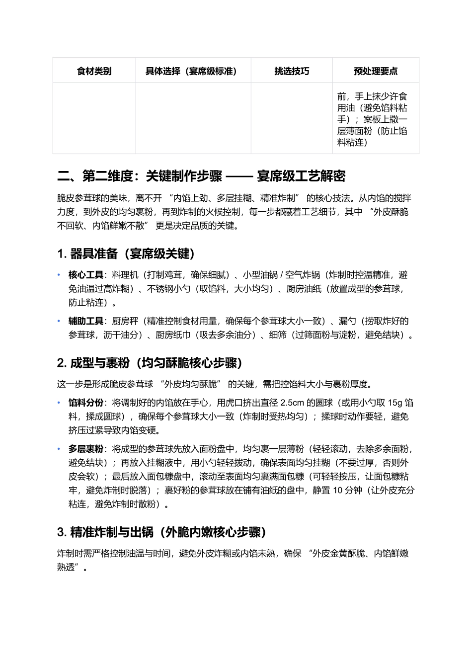 脆皮参茸球：宴席间的酥脆鲜香与滋补滋味.docx_第3页