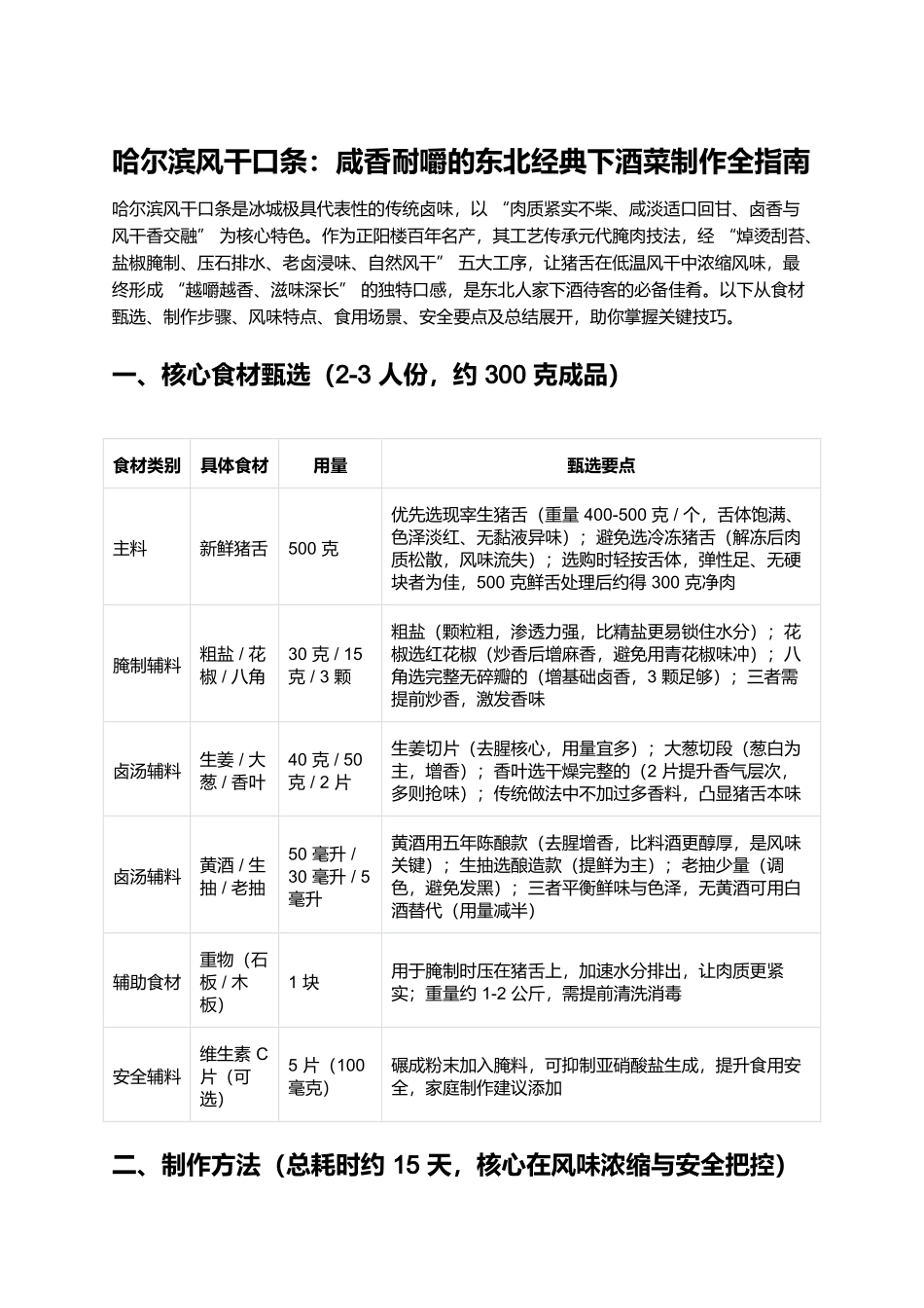 哈尔滨风干口条：咸香耐嚼的东北经典下酒菜制作全指南.docx_第1页