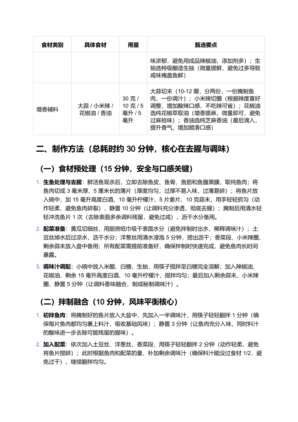 东北拌生鱼:鲜爽酸辣的特色冷食制作全指南.docx_第2页