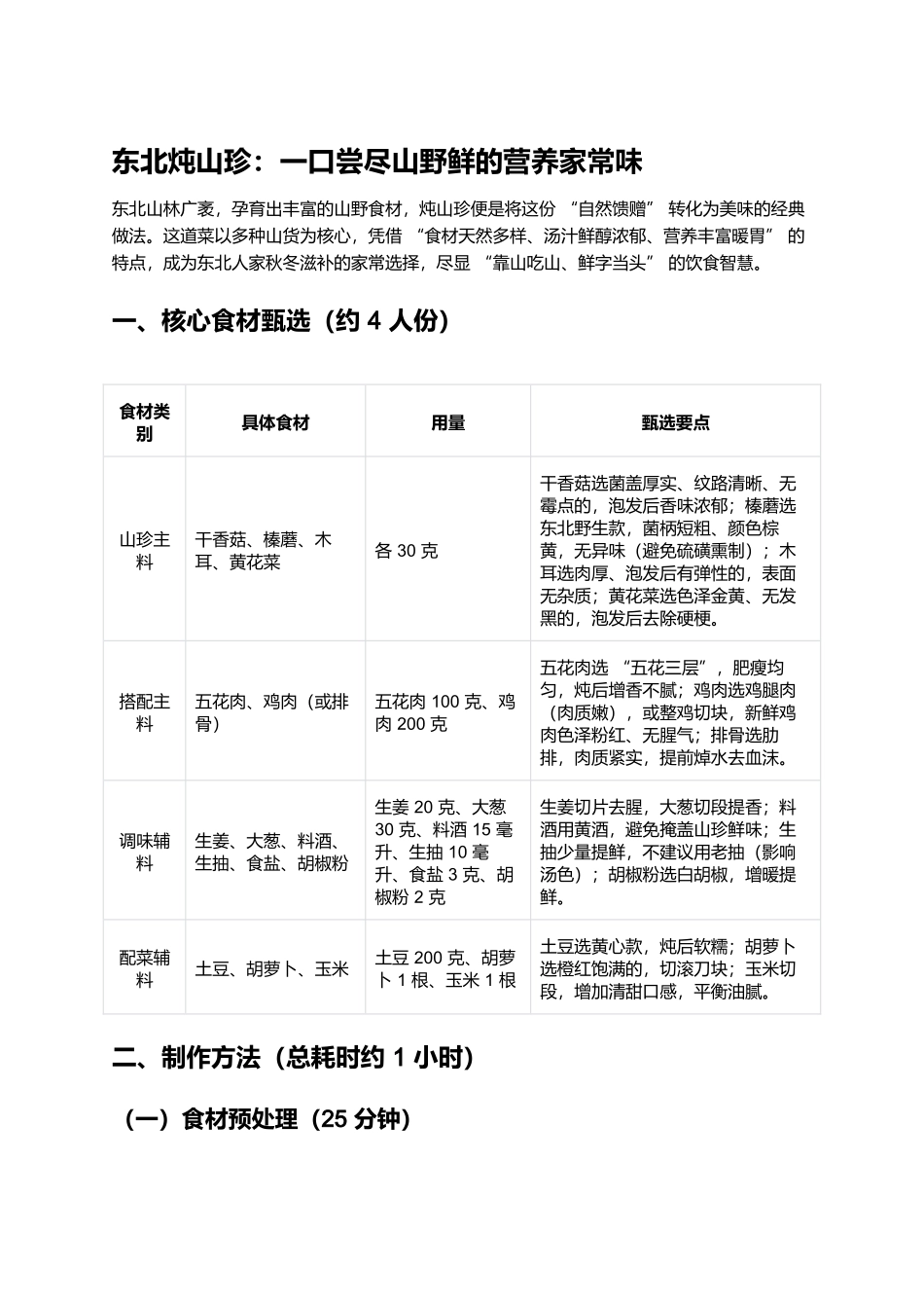 东北炖山珍:一口尝尽山野鲜的营养家常味.docx_第1页