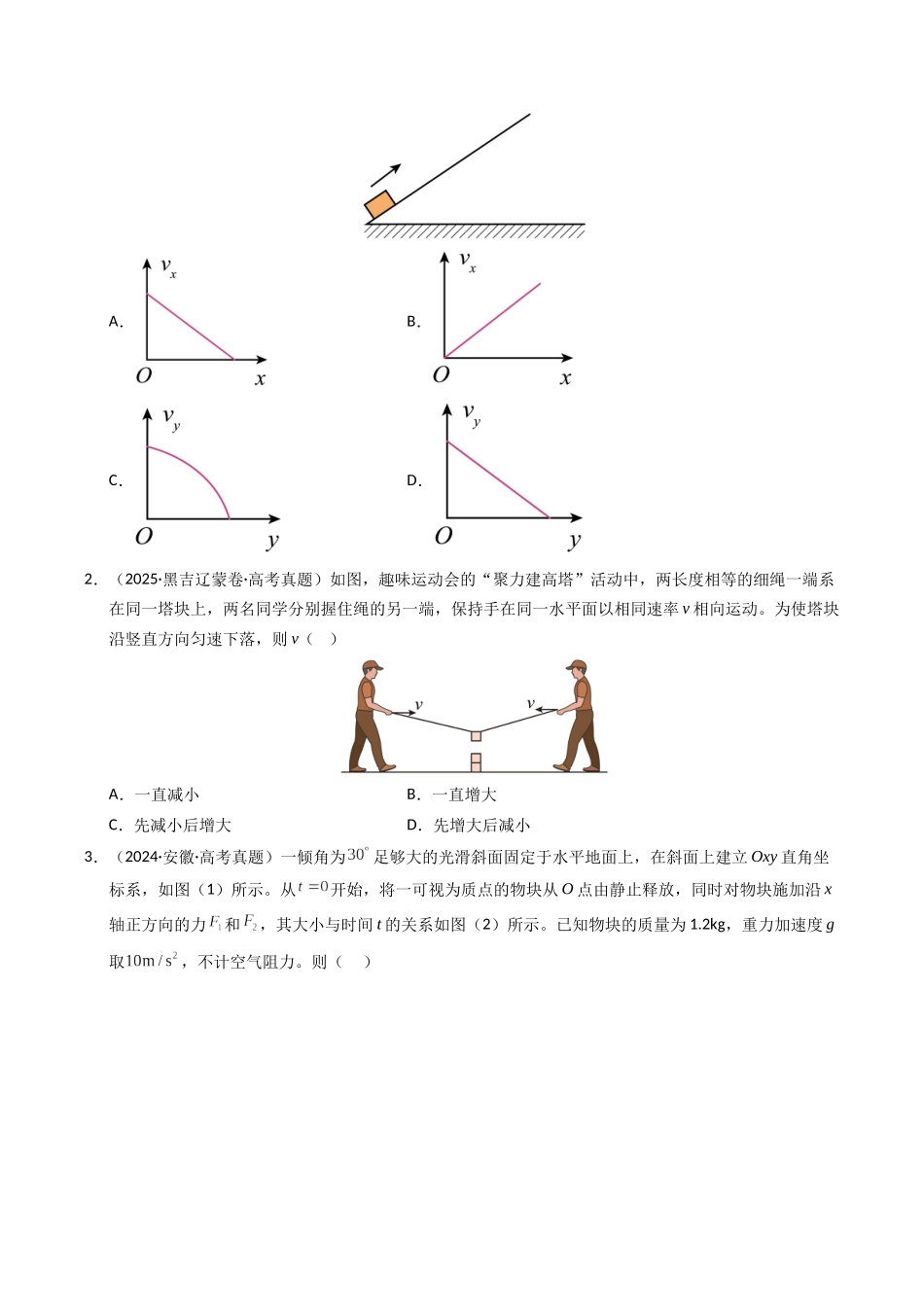 专题05 曲线运动 抛体运动（全国通用）（学生版）.docx_第2页