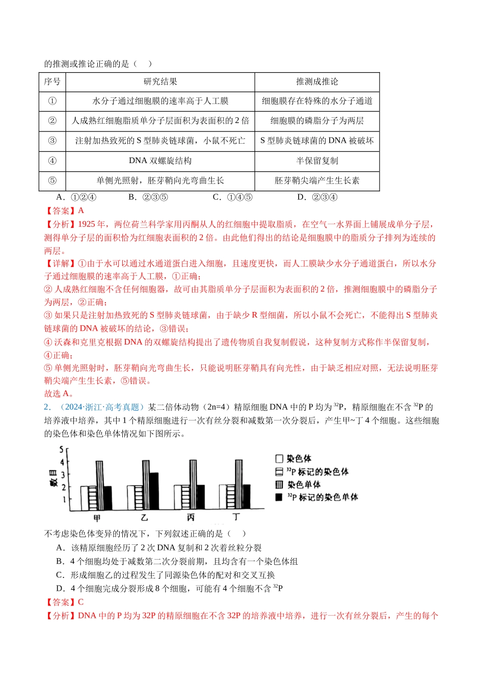 专题10 遗传的分子基础-(全国通用)(教师版).docx_第2页