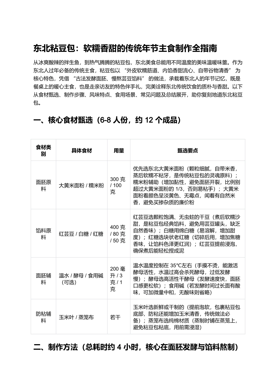 东北粘豆包:软糯香甜的传统年节主食制作全指南.docx_第1页