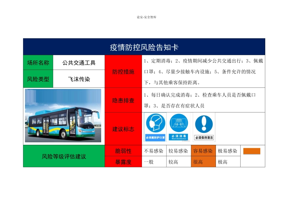 疫情防控风险告知卡.docx_第1页