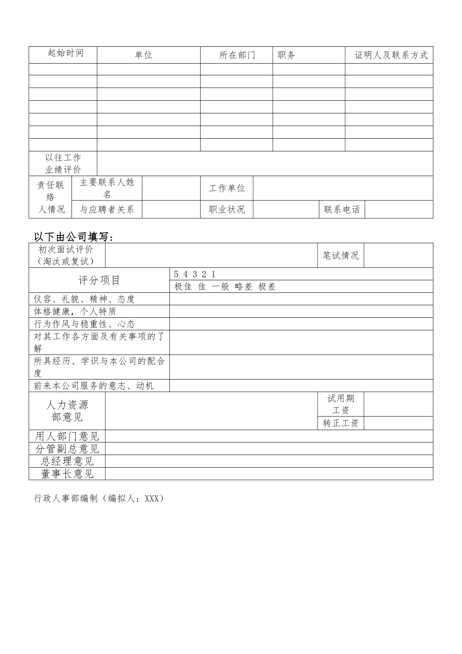 38 员工招聘面试登记表(2页).doc_第2页