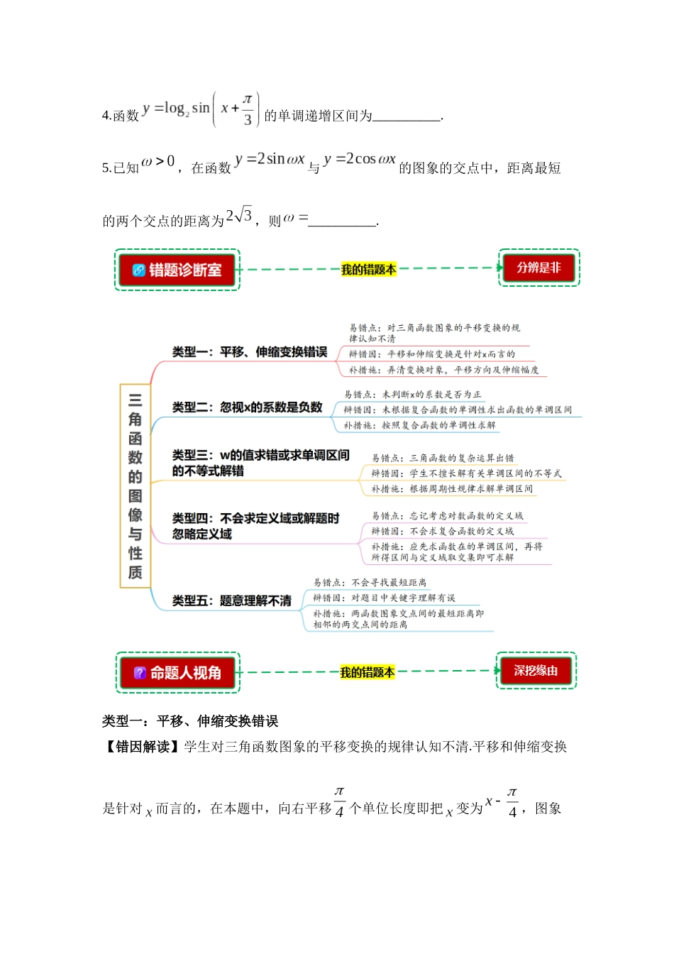 5.3三角函数的图像与性质【错题档案】(我的错题本)人教A必修一.docx_第2页