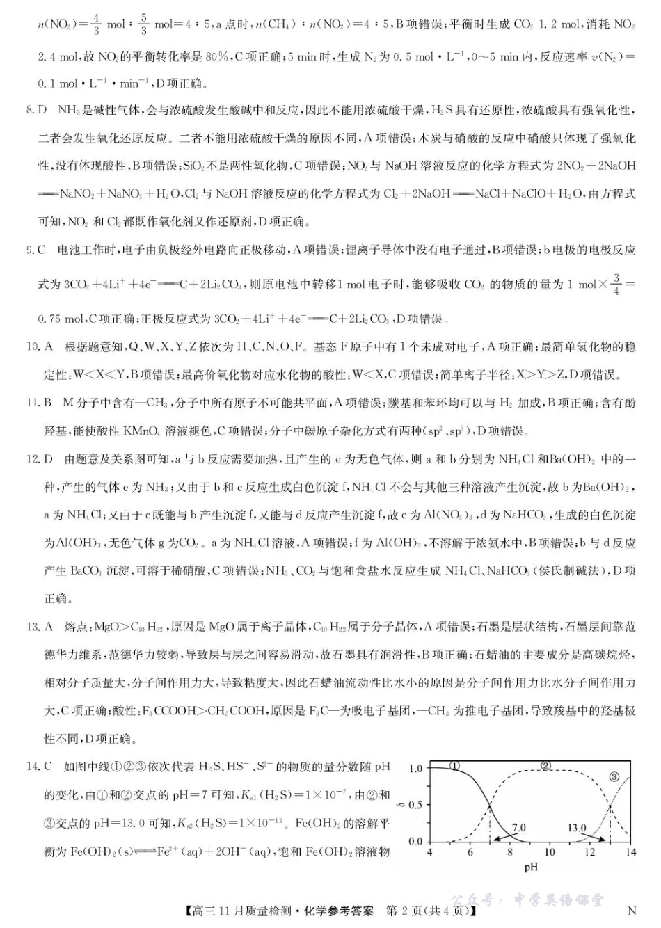 宜春市十校协作体2025~2026学年高三(上)第一次联考化学答案.pdf_第2页