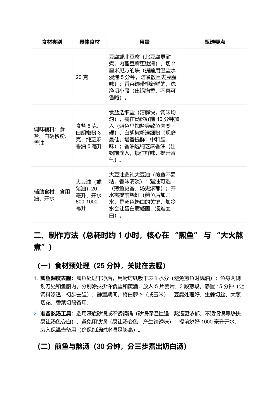 鲫鱼汤:东北家常的奶白鲜醇滋补汤.docx_第2页