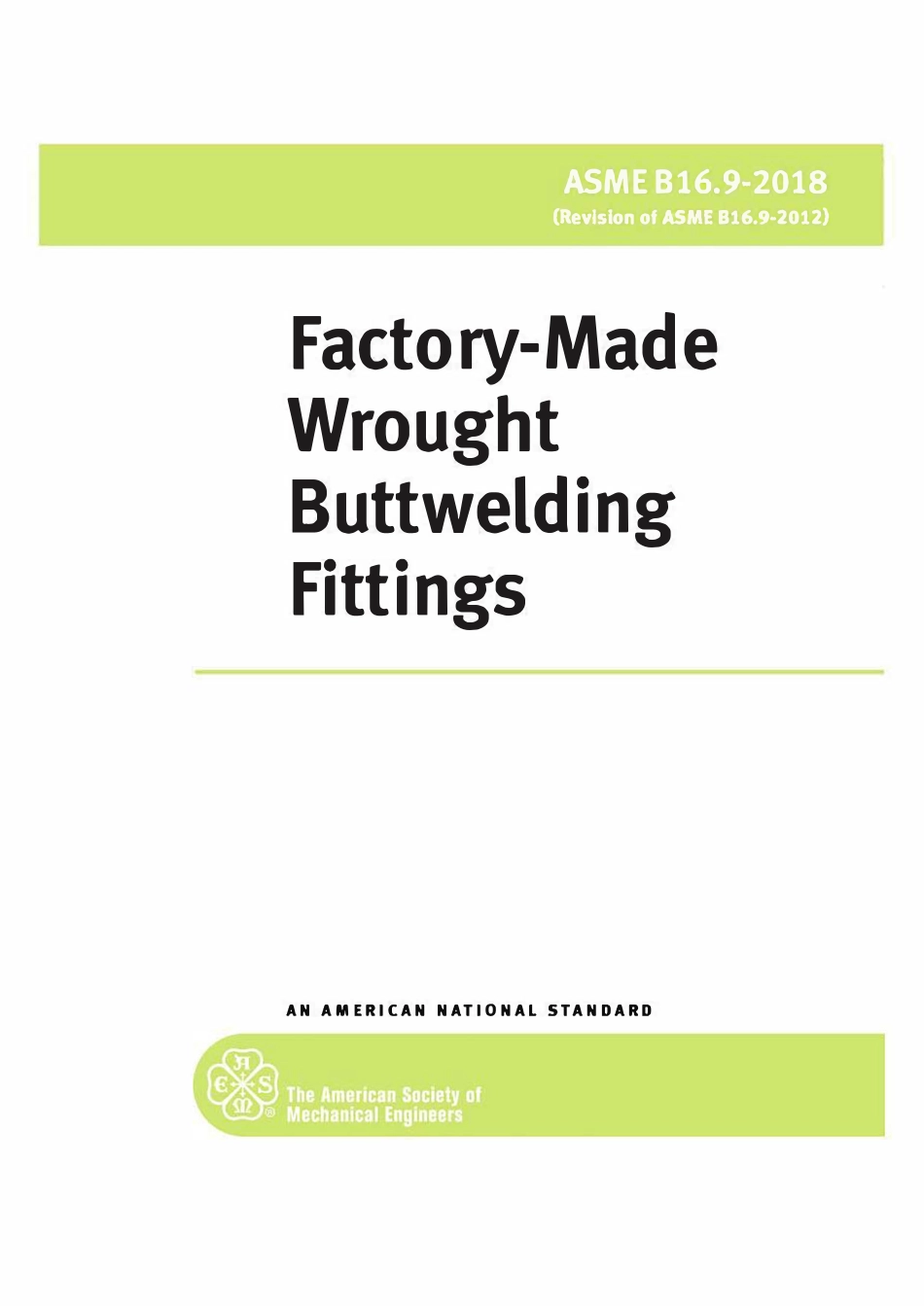 ASME B16.9-2018 工厂制造的锻轧制对焊管配件(英文版).pdf_第1页