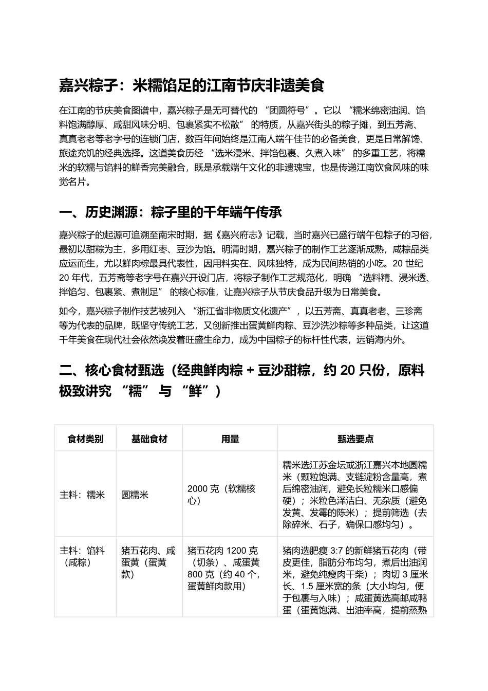 嘉兴粽子:米糯馅足的江南节庆非遗美食.docx_第1页