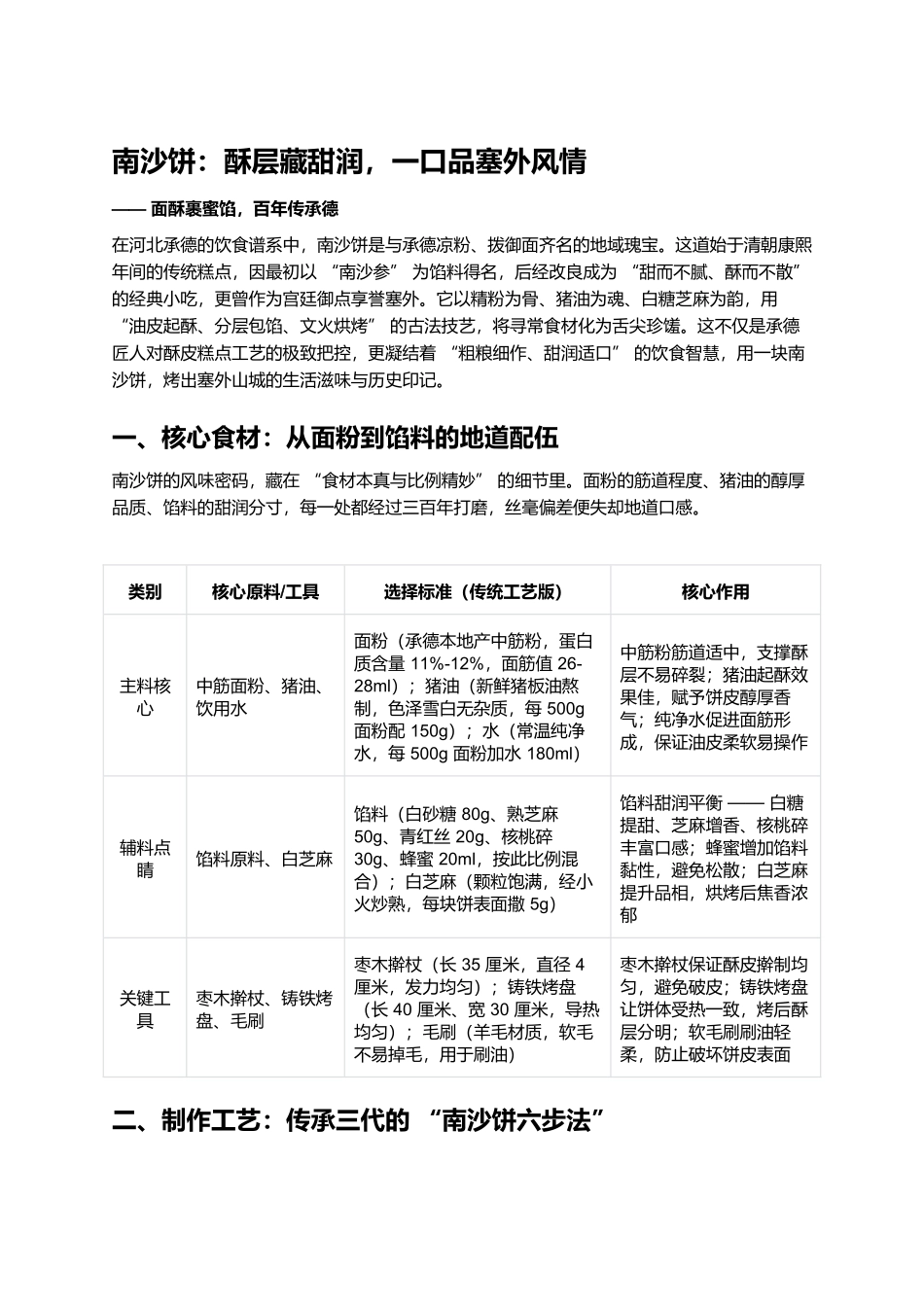 南沙饼：酥层藏甜润，一口品塞外风情.docx_第1页