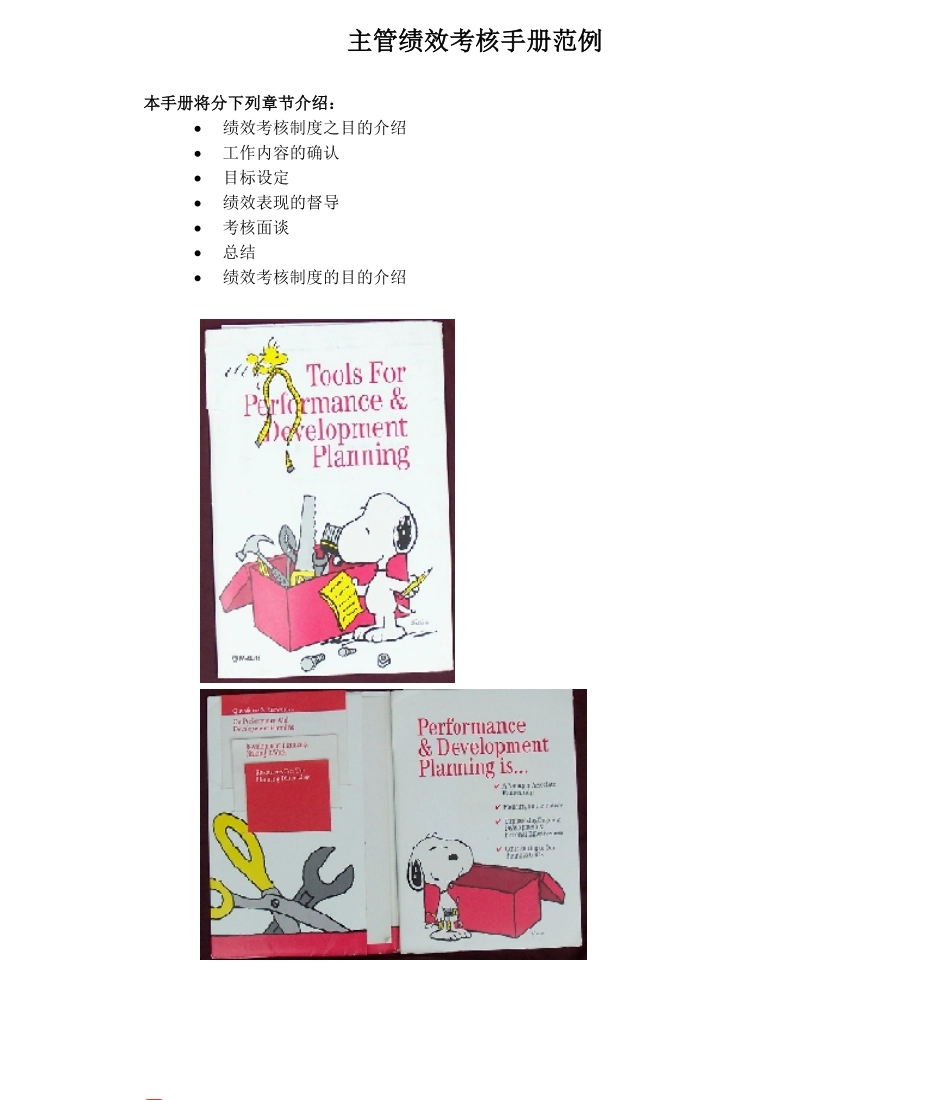 【实例】某公司主管绩效考核手册范例 17页.pdf_第1页