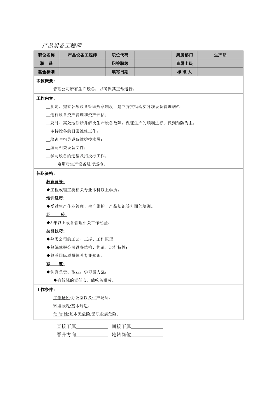 产品设备工程师.doc_第1页