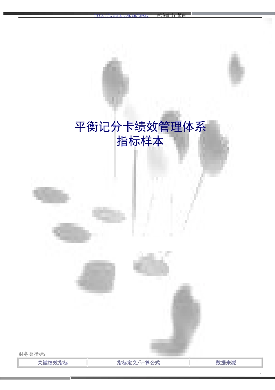 平衡计分卡绩效管理指标样本.doc_第1页