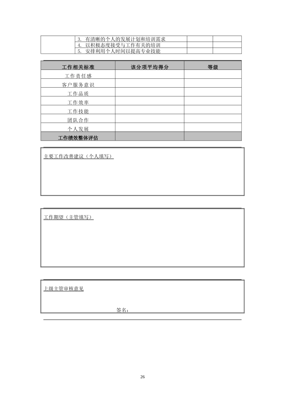 员工-表现&贡献评估表.doc_第2页