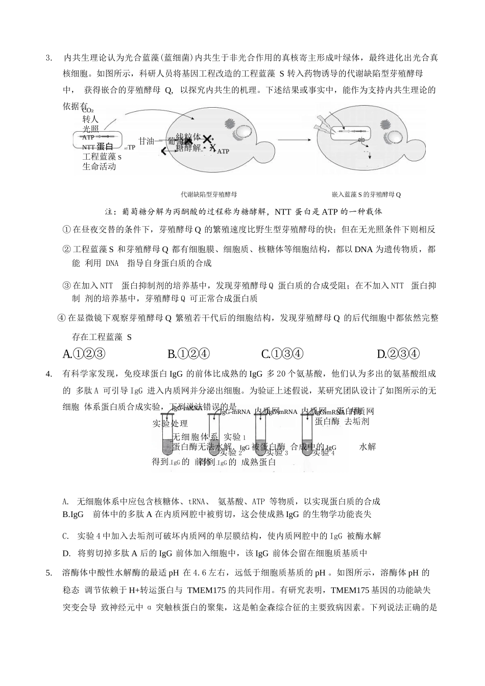 生物试卷重庆市第一中学校高2026届高三上学期11月期中考试(11.28-11.29).docx_第2页