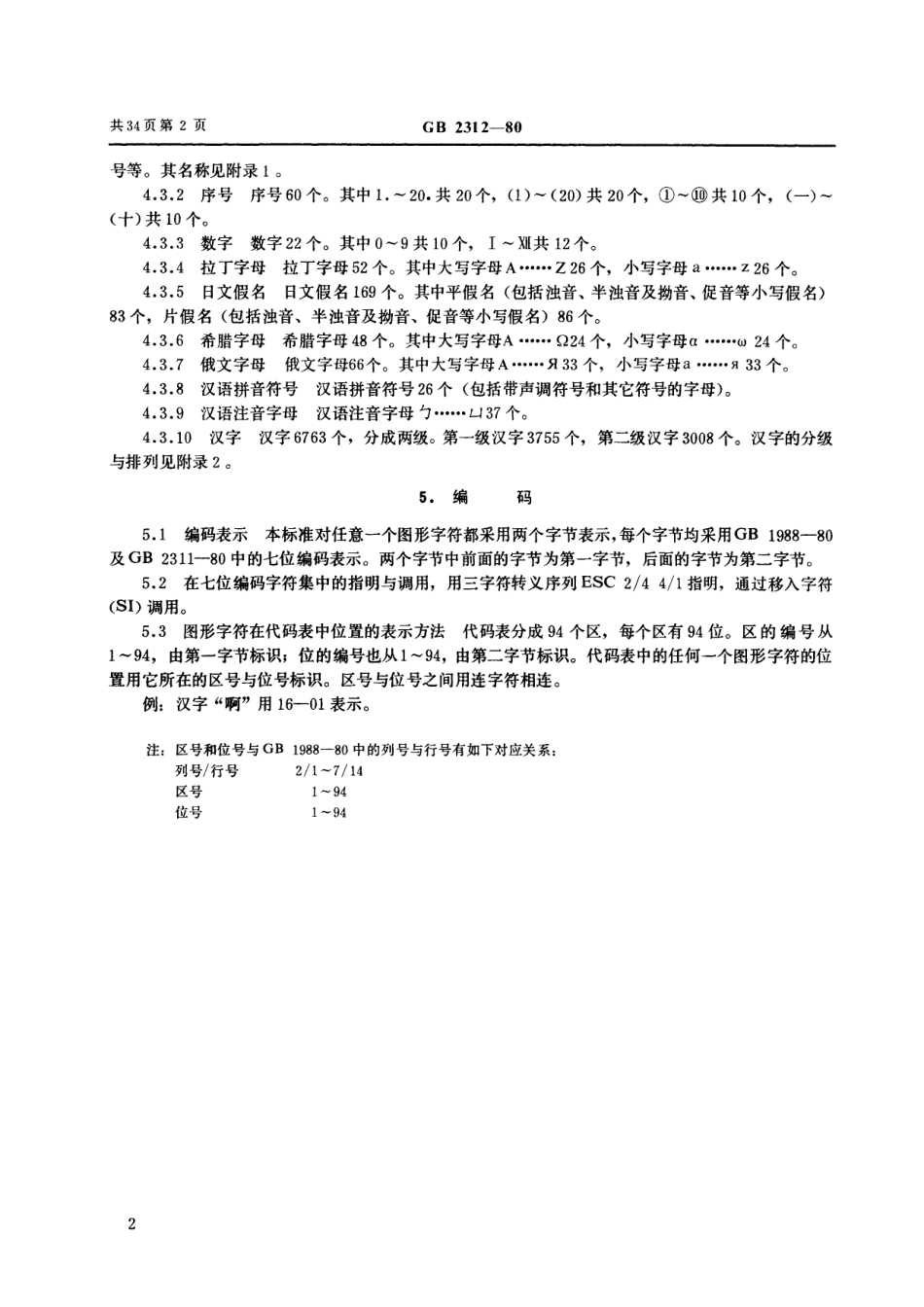 GB／T 2312-1980 信息交换用汉字编码字符集 基本集.pdf_第3页