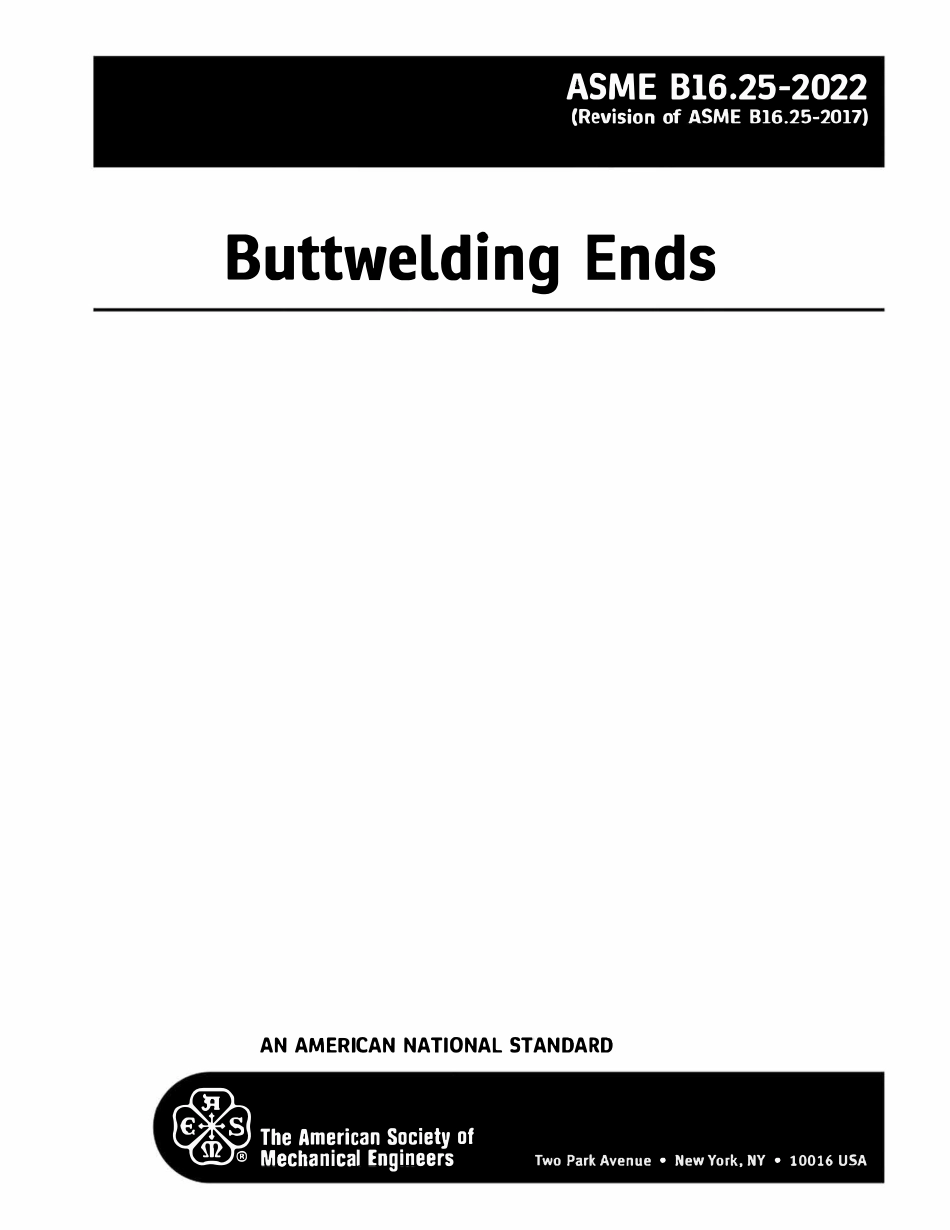 ASME B16.25-2022 对焊端部 （英文版）.pdf_第2页
