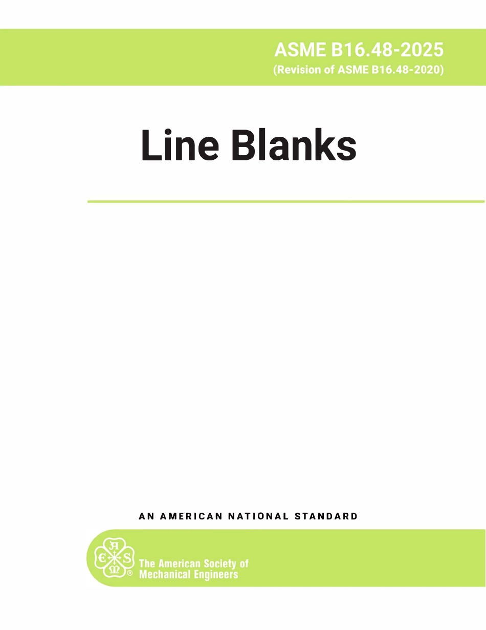 ASME B16.48-2025 管线盲板法兰.pdf_第1页