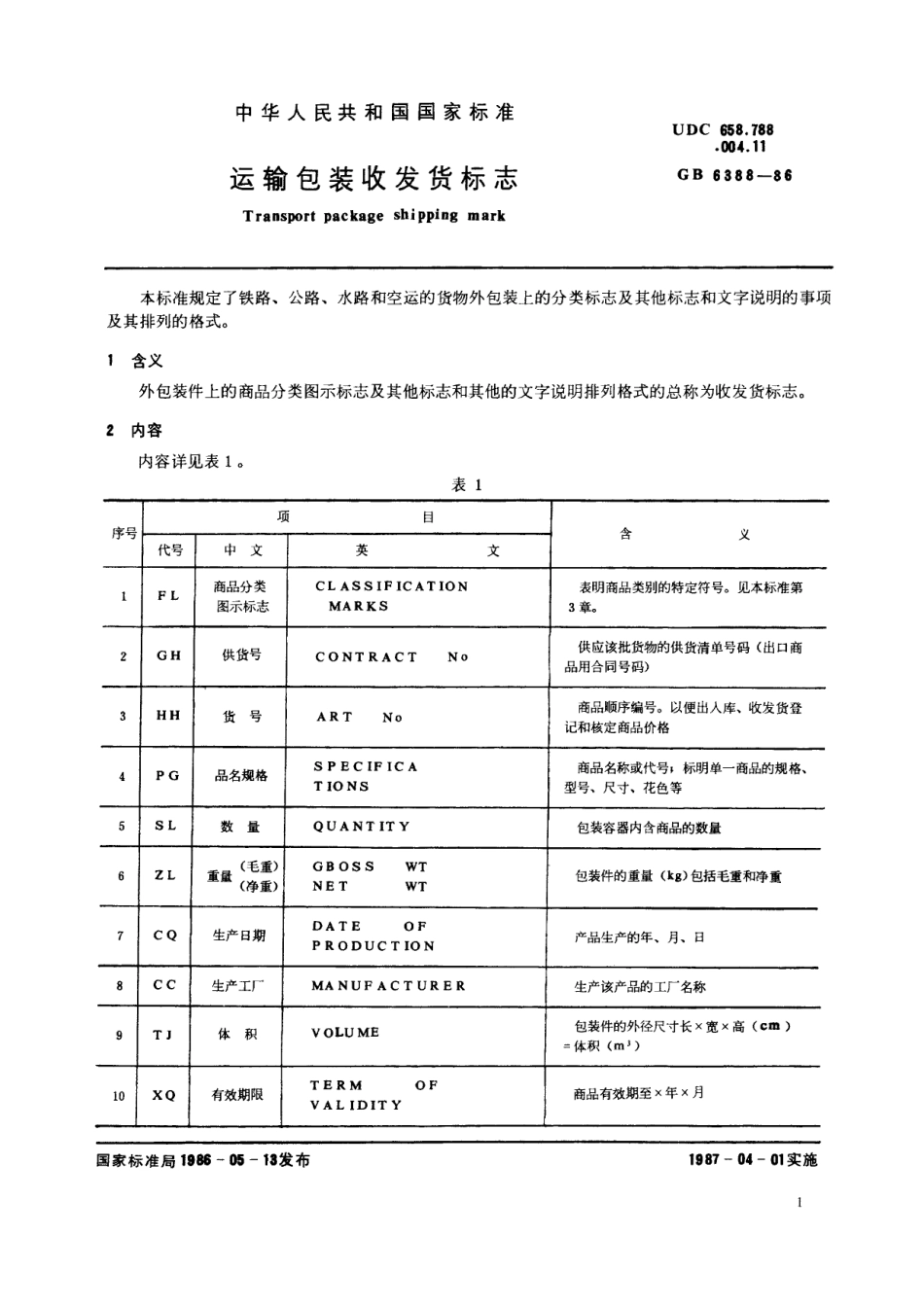 GB／T 6388-1986 运输包装收发货标志.pdf_第2页
