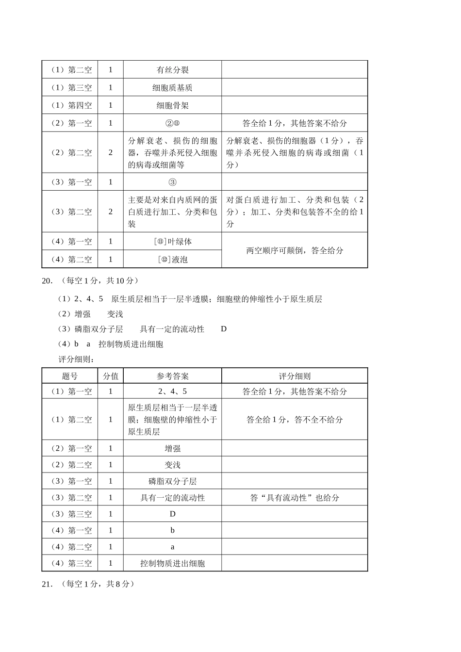 云南省昭通一中教研联盟2025-2026学年高一上学期期中考试生物（B）答案.docx_第3页