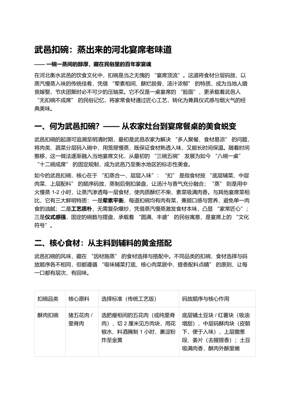 武邑扣碗：蒸出来的河北宴席老味道.docx_第1页