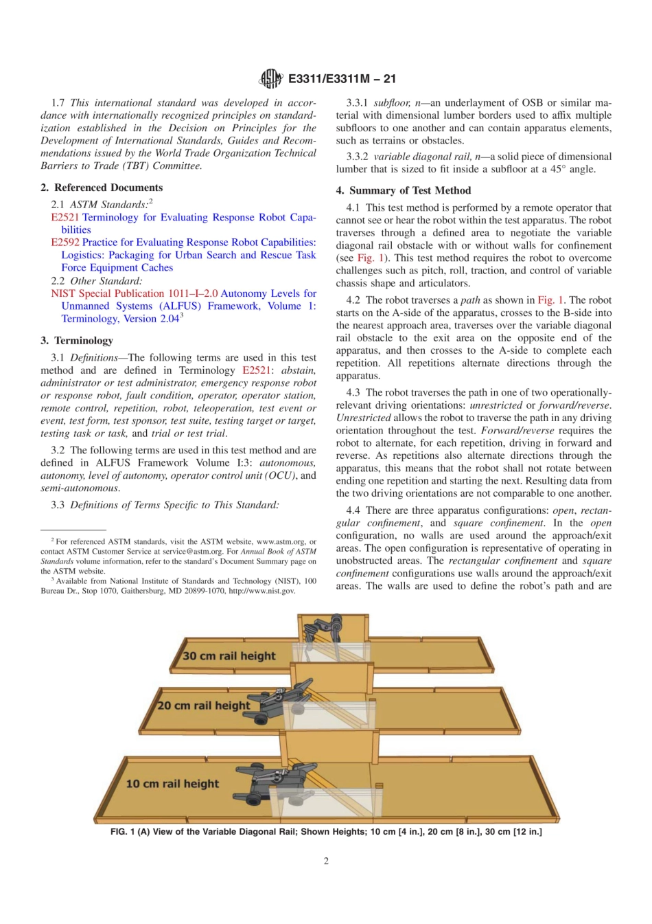 ASTM E3311／E3311M-21 Standard Test Method for Evaluating Response Robot Mobility Using Variable.pdf_第2页