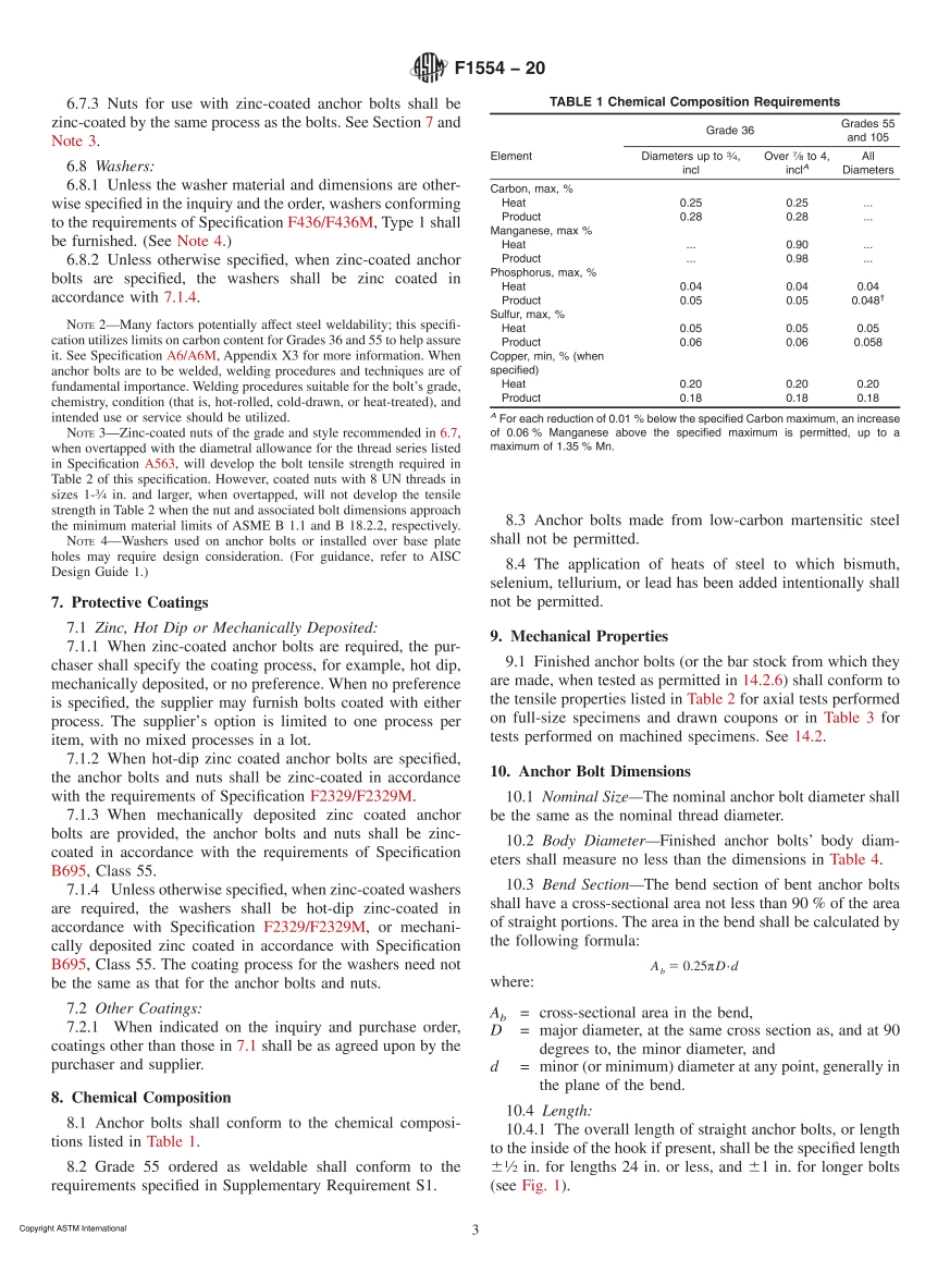 ASTM F1554-20 Standard Specification for Anchor Bolts, Steel, 36, 55, and 105-ksi Yield Strength.pdf_第3页