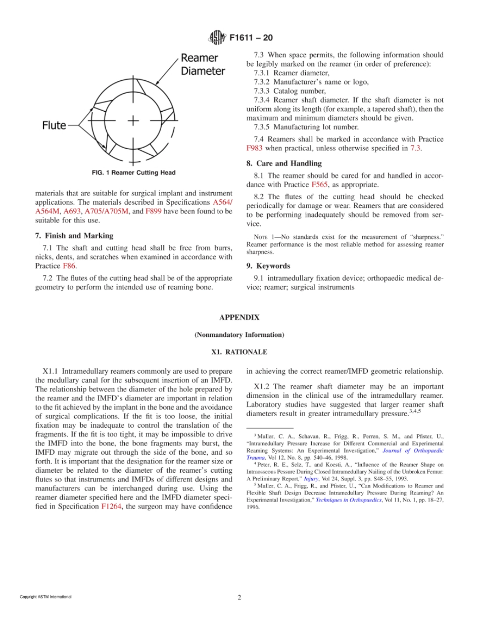 ASTM F1611-20 Standard Specification for Intramedullary Reamers.pdf_第2页