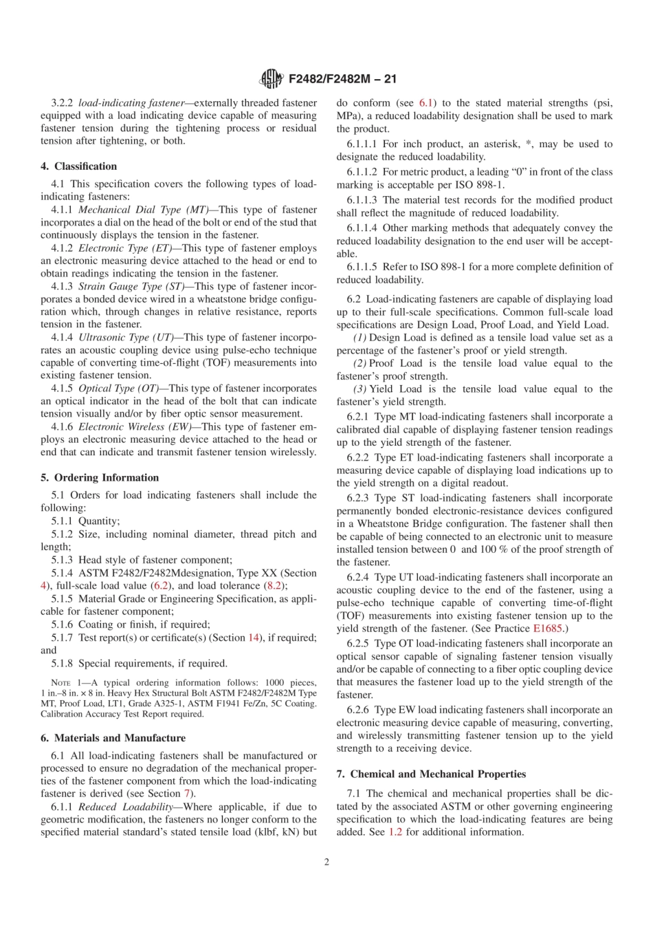 ASTM F2482/F2482M-21 Standard Specification for Load-Indicating Externally Threaded Fasteners.pdf_第2页