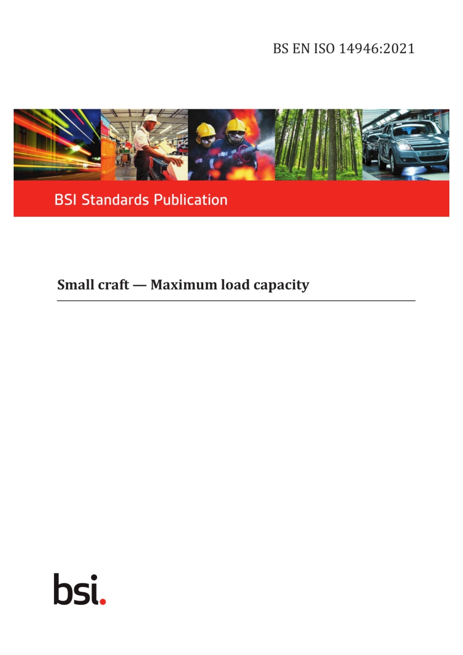 BS EN ISO 14946：2021 Small craft. Maximum load capacity.pdf_第1页