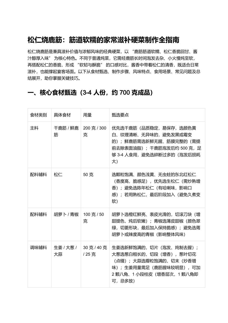 松仁烧鹿筋:筋道软糯的家常滋补硬菜制作全指南.docx_第1页