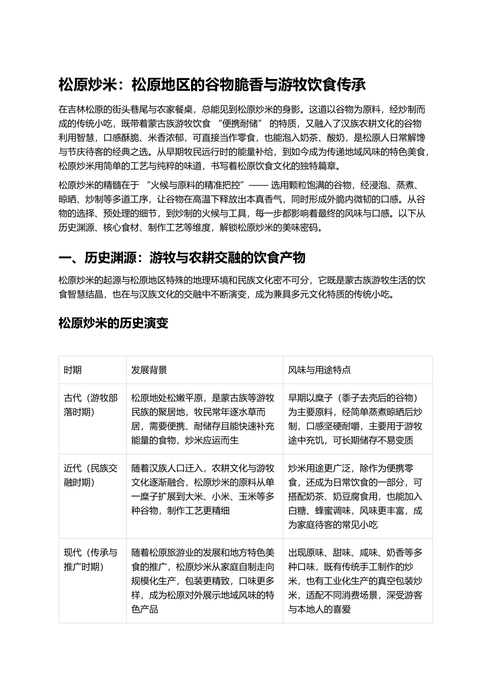 松原炒米:松原地区的谷物脆香与游牧饮食传承.docx_第1页