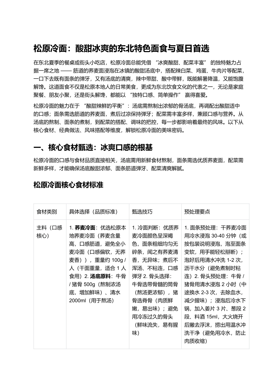 松原冷面:酸甜冰爽的东北特色面食与夏日首选.docx_第1页