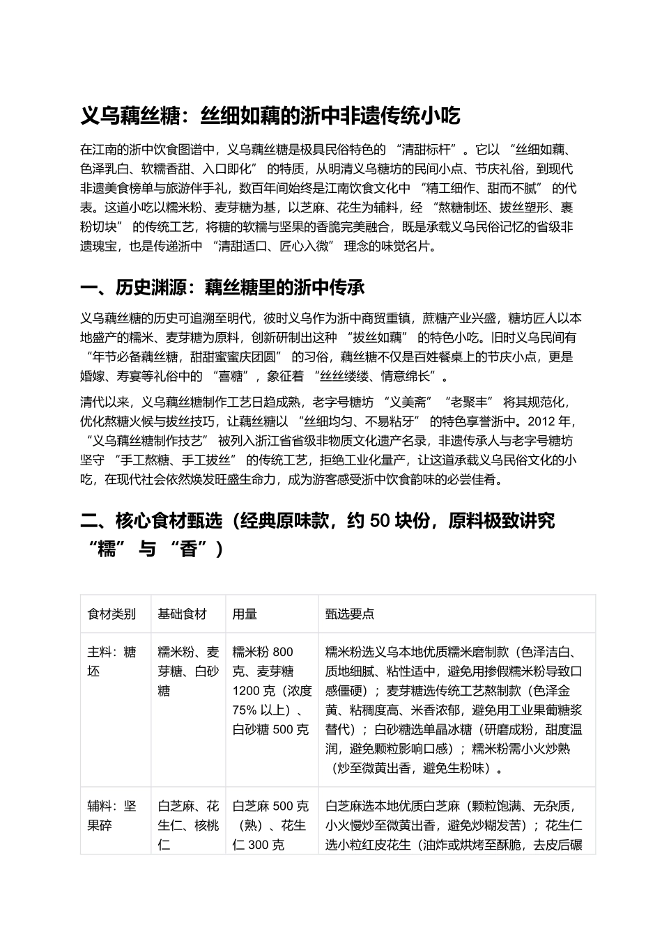 义乌藕丝糖：丝细如藕的浙中非遗传统小吃.docx_第1页