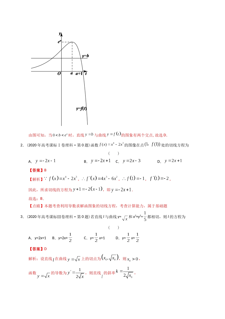 专题05 导数选择、填空(理科)(解析版)- 十年(2014-2023)高考数学真题分项汇编(全国通用).docx_第2页