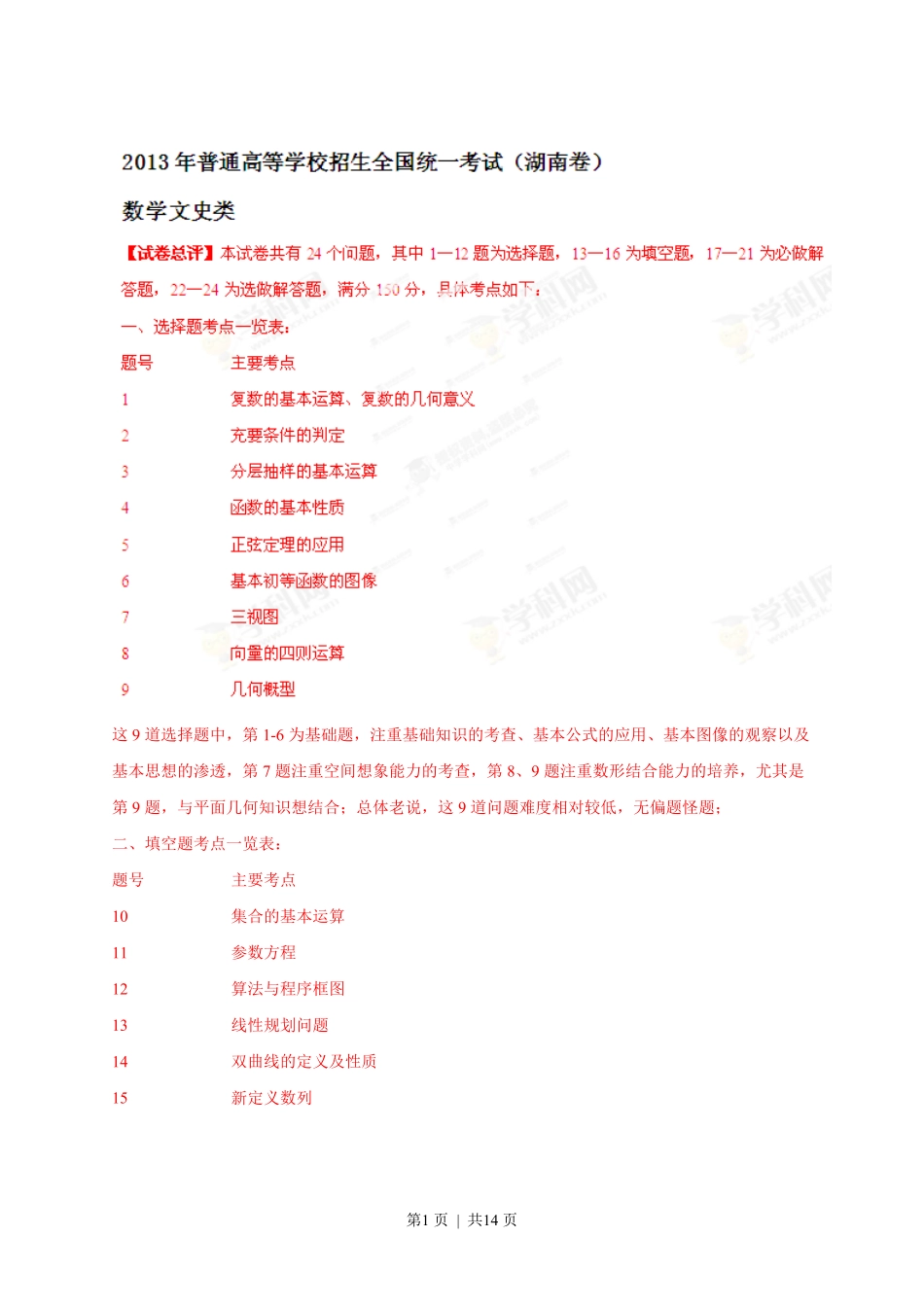 2013年高考数学试卷（文）（湖南）（解析卷）.pdf_第1页