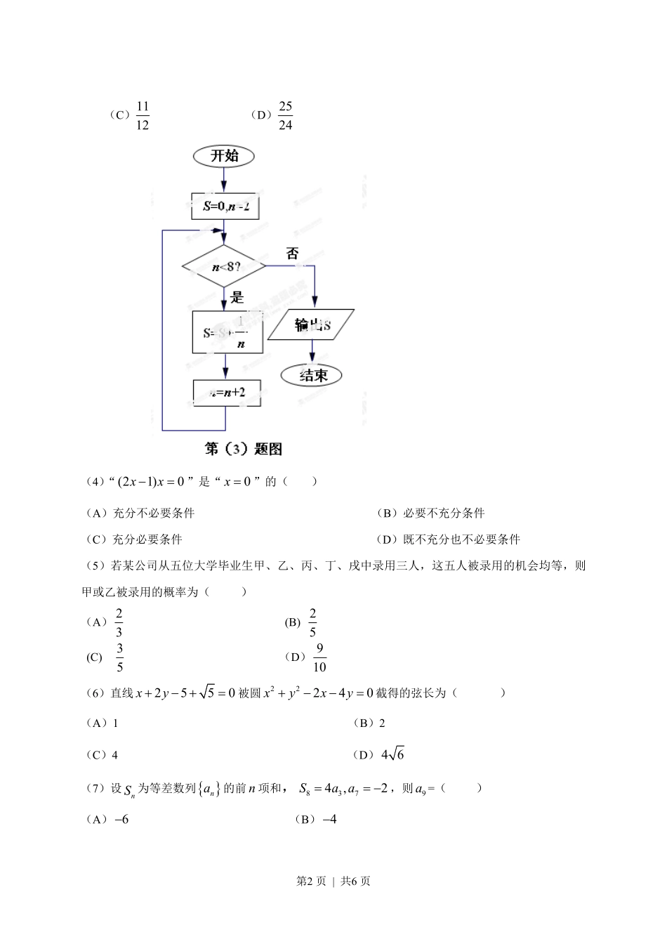 2013年高考数学试卷（文）（安徽）（空白卷）.pdf_第2页