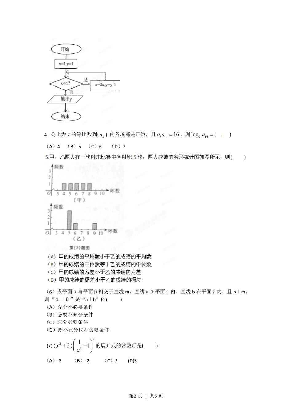 2012年高考数学试卷（理）（安徽）（空白卷）.pdf_第2页