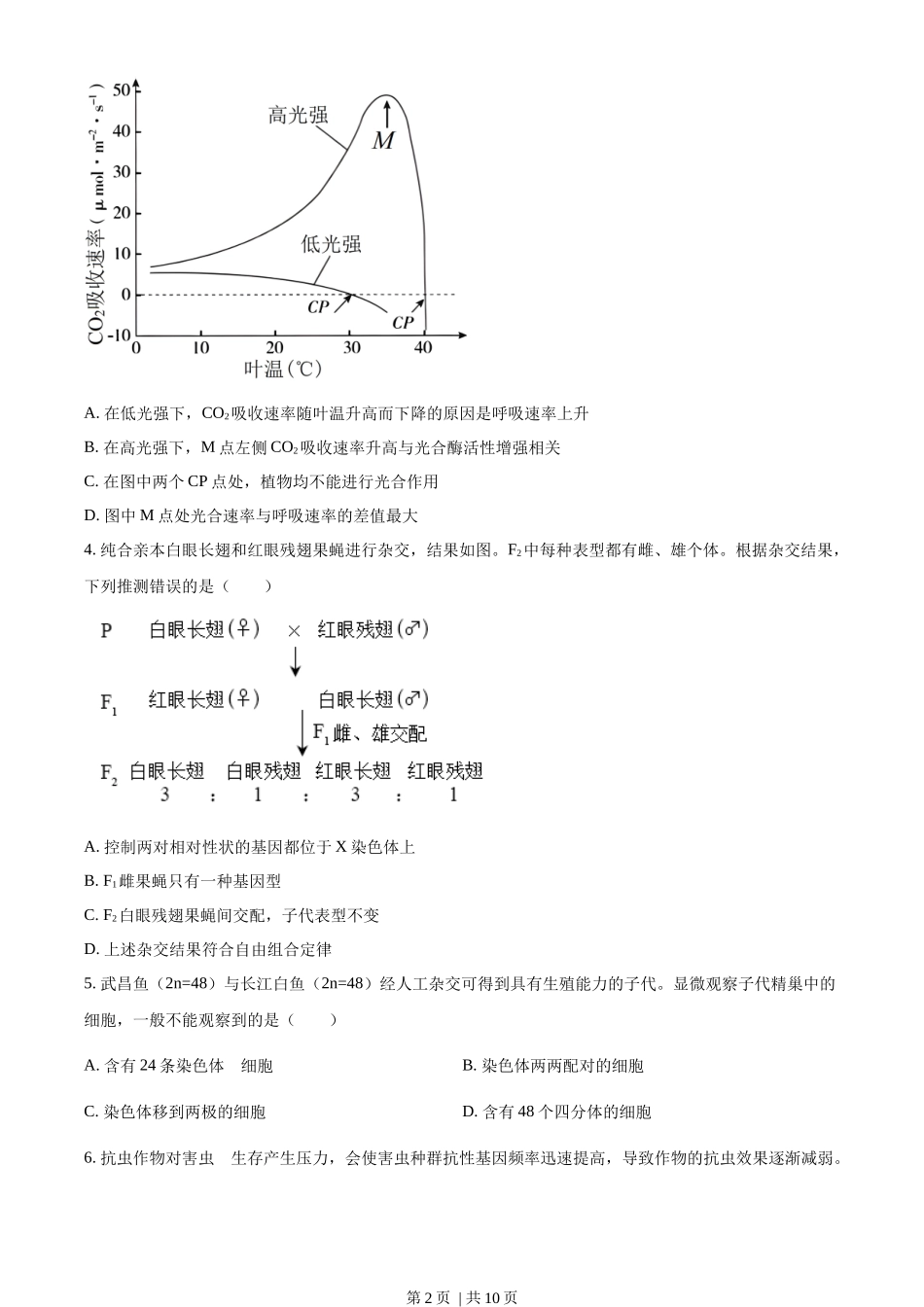 2023年高考生物试卷(北京)(空白卷).docx_第2页