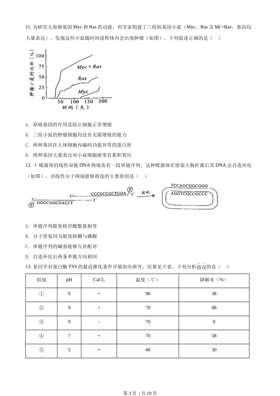 2022年高考生物试卷（广东）（空白卷）.docx_第3页
